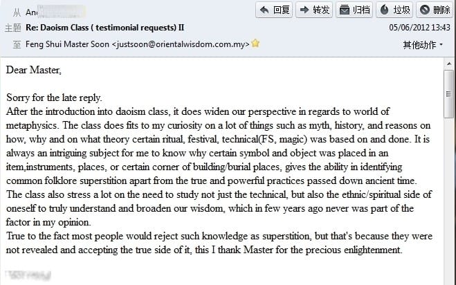 Testimonial 8a Mr An from Penang