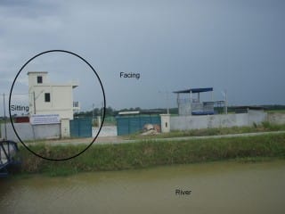 The Building Was Purposely Constructed NOT to face the River Dragon. Why？ On the other hand, the small building on the right hand side is very important... Feng Shui is water engineering...... feng shui is NOT numbers on paper......  