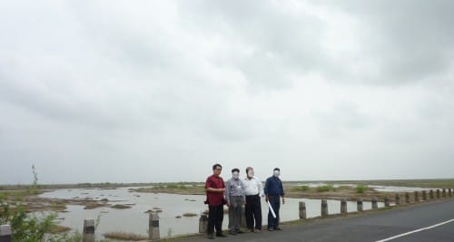 Water Mouth of the huge project....Feng Shui Site Survey with the Town Planner and Project Manager in India (2011)