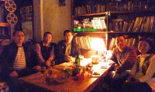 Master Soon with his clients/friends in an Oldies Pub in China during Dec 2012 feng shui trip 