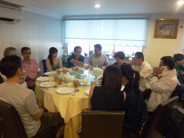 Exchanging Greetings & Information After month- long break... We enjoy our gathering on 18 May 2013