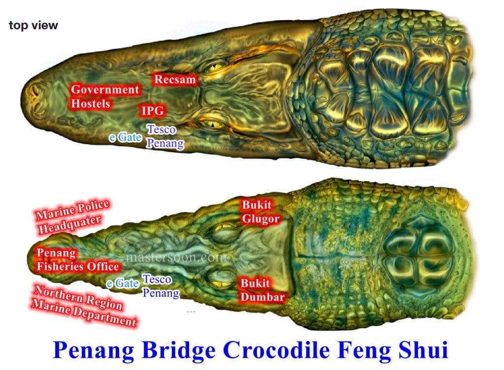 Malaysia Penang Bridge Crocodile Feng Shui