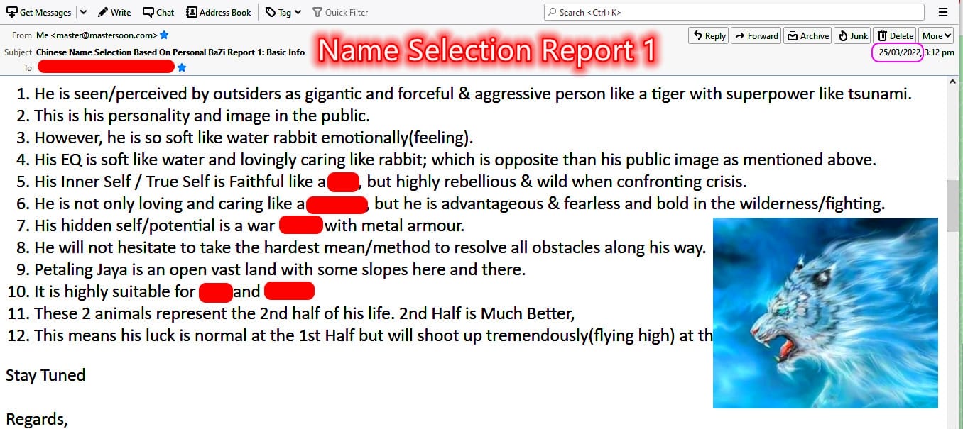 Name Selection Report 1